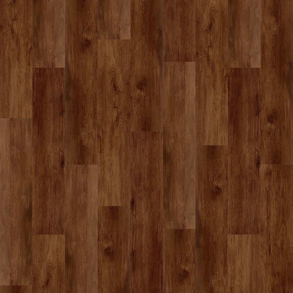 Close-up of a wooden floor with a brown finish