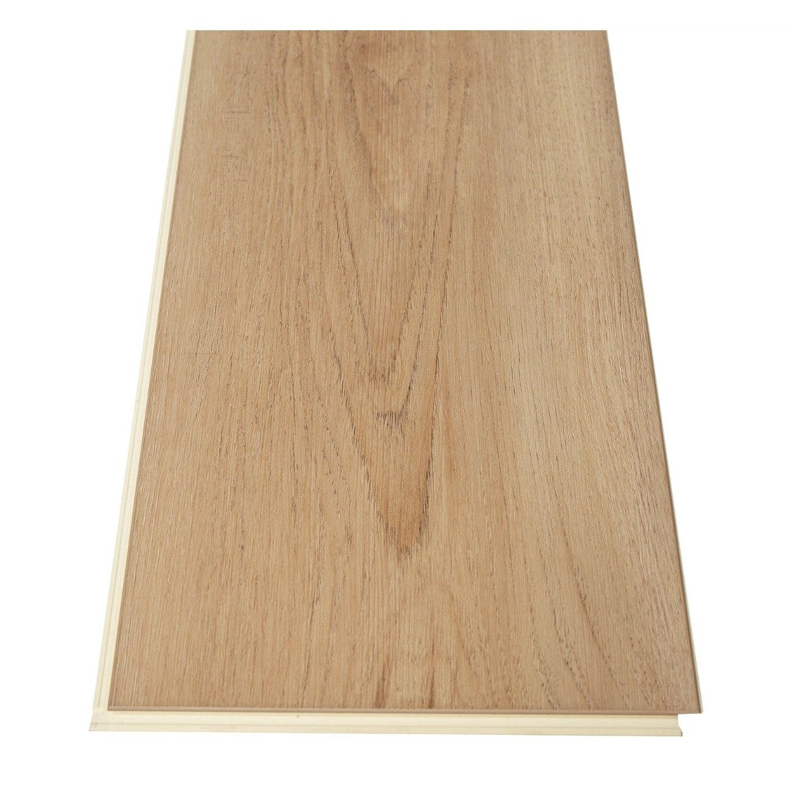 Wooden panel with a light brown finish on a white background