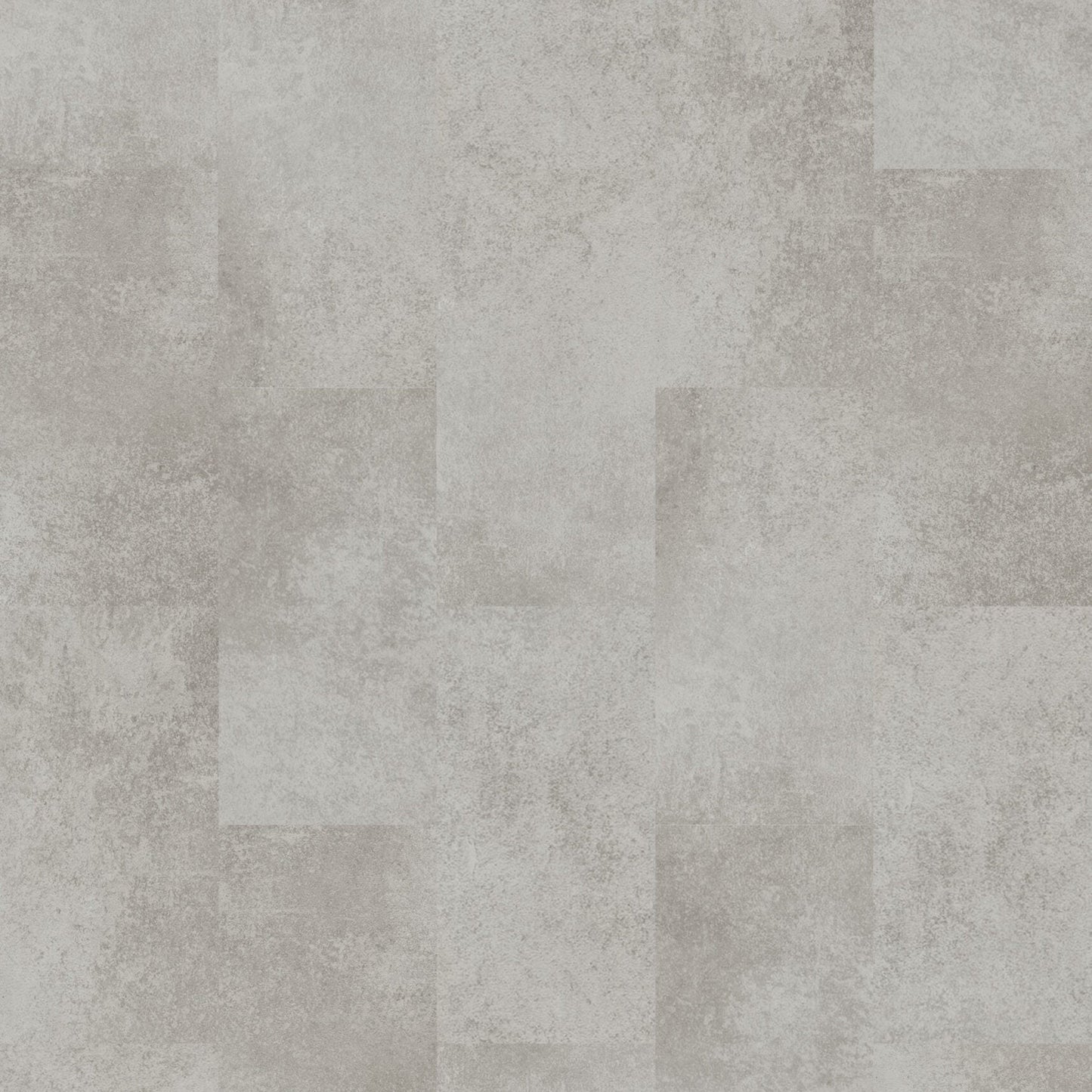 Close-up of gray concrete tiles with a textured pattern featuring Coastline - Capri luxury vinyl tile