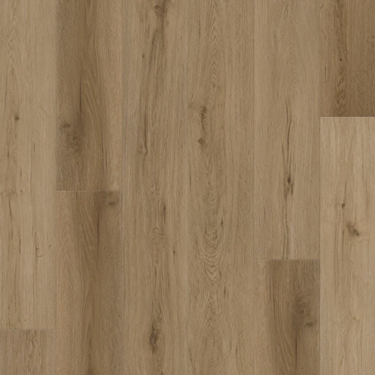 Close-up of a wooden floor with a natural finish. BiYork Hydrogen 6 Harvest vinyl plank floor.