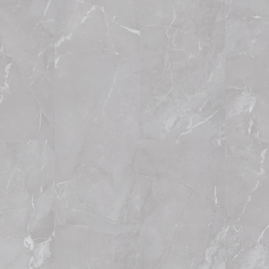 Gray marble texture floor. BiYork Hydrogen 6 Thunder luxury vinyl tile flooring.