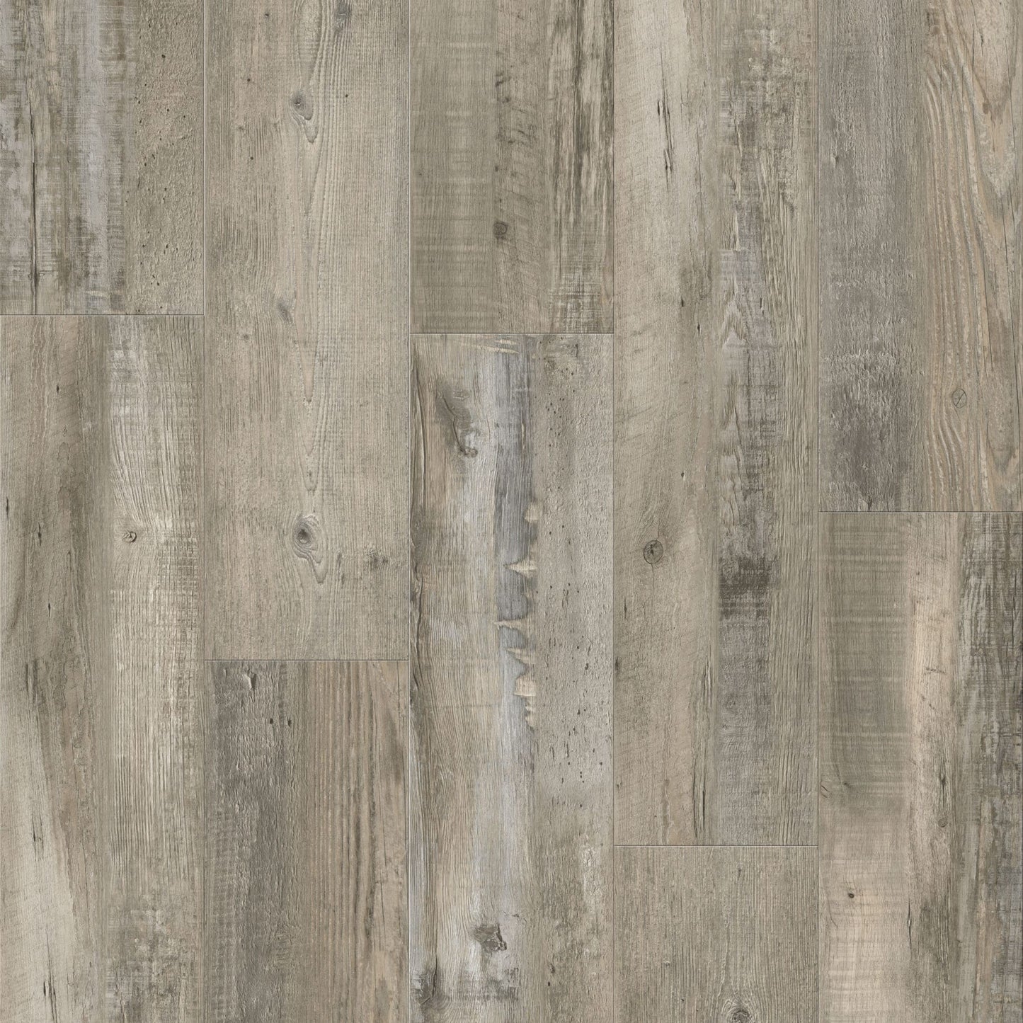 Close-up of a wood look vinyl with a rustic finish and antique or distressed character featuring Coastline  - Sandbank luxury vinyl plank floor